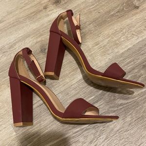 GLAZE Plum Purple Chunky heels Sandals size 8